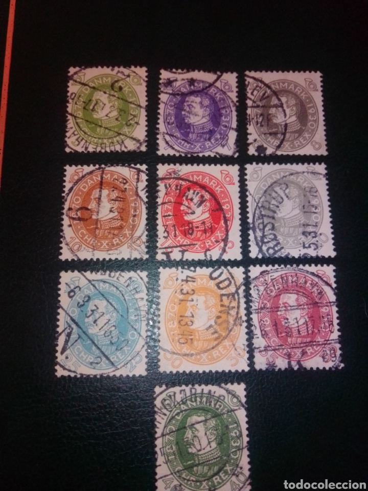 Sellos: Dinamarca Cristian X 1930 completa - Foto 1