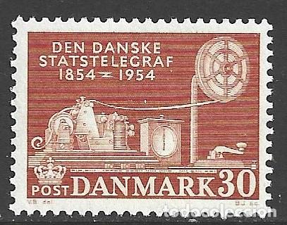 Sellos: DINAMARCA 351** - A&Ntilde;O 1954 - CENTENARIO DEL TELEGRAFO - Foto 1
