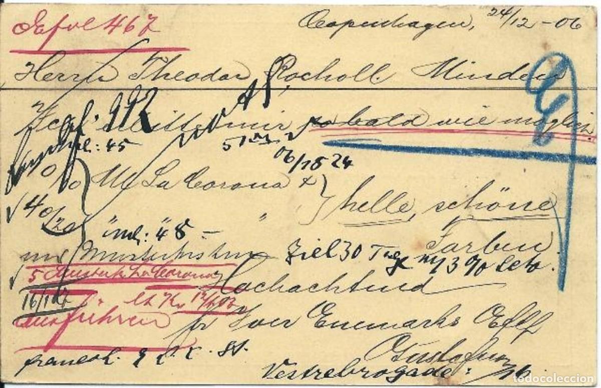 Sellos: Entero postal antiguo de Dinamarca - Foto 2