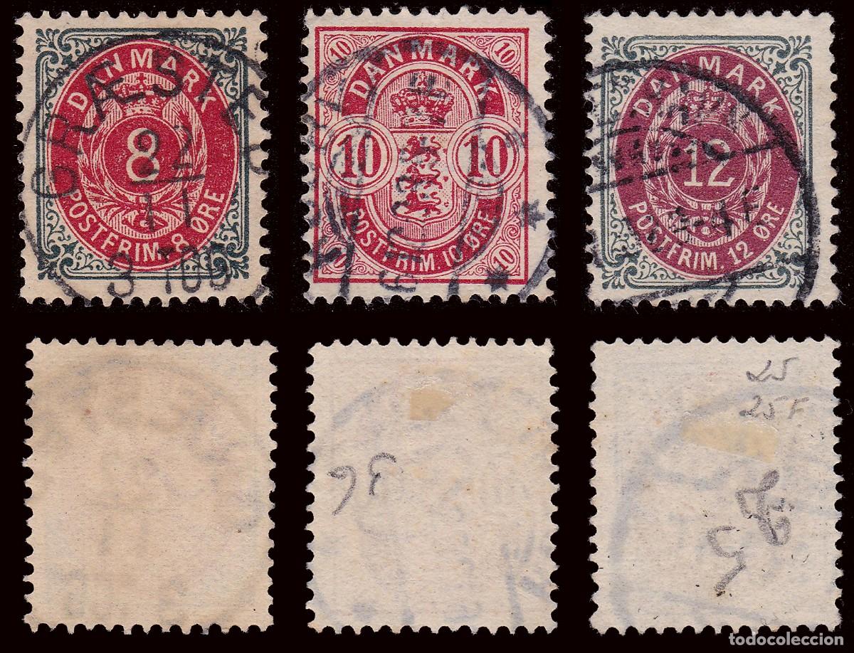 Sellos: DENMARK.1895-1901.SET 8.USED.PERF.13 - Foto 3