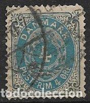 Sellos: DINAMARCA 1875, IVERT n&ordm; 23B (o) - Foto 1