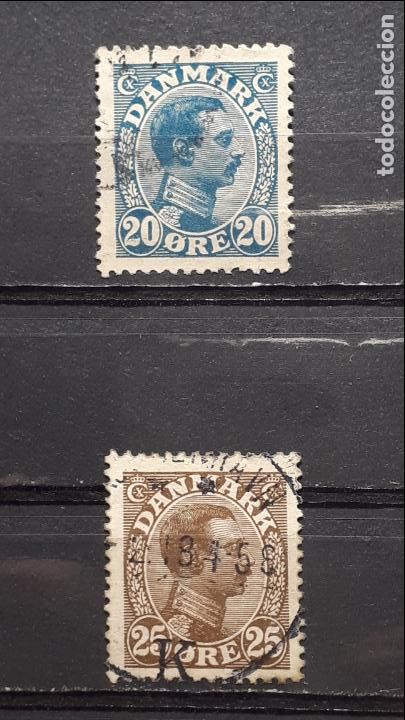 Sellos: DINAMARCA &deg;. A&Ntilde;O 1913-9. Yvert 77/8 - Foto 1