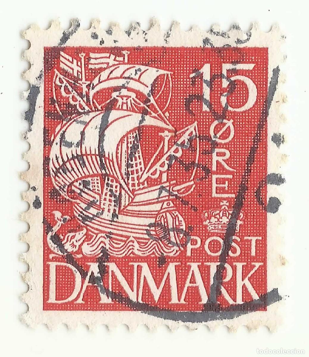 Sellos: ❤️ Sello de Dinamarca (1933): Barco de Vela ❤️ - Foto 1