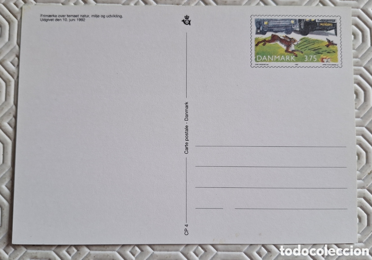 Sellos: Tarjeta entero postal - 1992 - Dinamarca - Foto 2