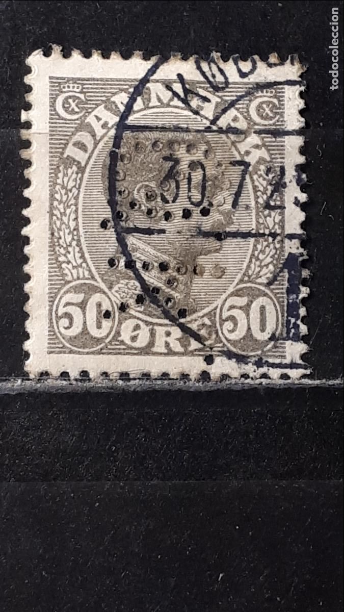Sellos: DINAMARCA . A&Ntilde;O 1921-30 &deg;. PERFORADO. Yvert 145 - Foto 1
