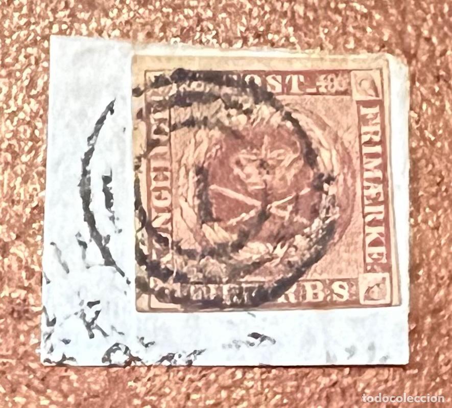 Sellos: Dinamarca (Danmark) - Yvert N&deg; 2 sobre fragmento - Foto 1