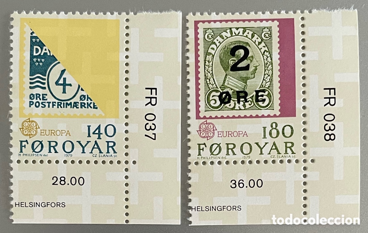 Sellos: Feroe, islas. Historia postal. 1979 - Foto 1