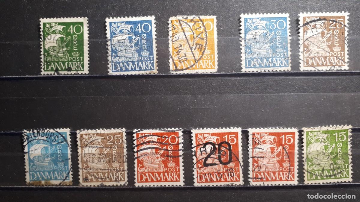 Sellos: DINAMARCA. &deg;. Lote de 11 sellos a catalogar - Foto 1
