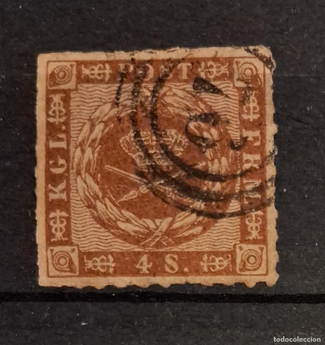 Sellos: DINAMARCA, 1854, CAT.YT.4. - Foto 1