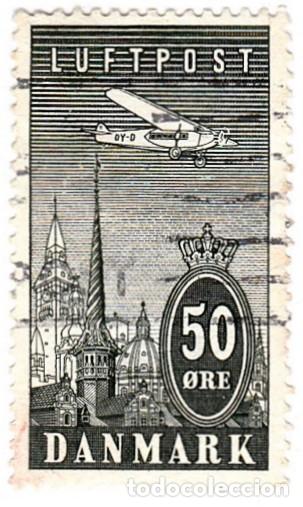 Sellos: 1934 - DINAMARCA - CORREO AEREO - YVERT 9 - Foto 1