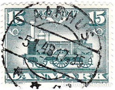 Sellos: 1947 - DINAMARCA - CENTENARIO DEL FERROCARRIL - YVERT 311 - Foto 1