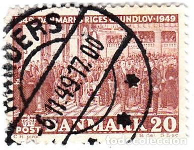 Sellos: 1949 - DINAMARCA - CENTENARIO DE LA CONSTITUCION - YVERT 334 - Foto 1