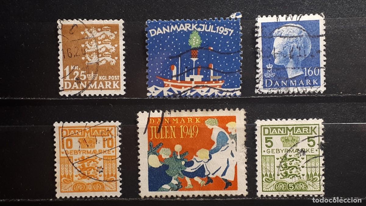 Sellos: DINAMARCA, &deg;. A catalogar. Con dos vi&ntilde;etas - Foto 1