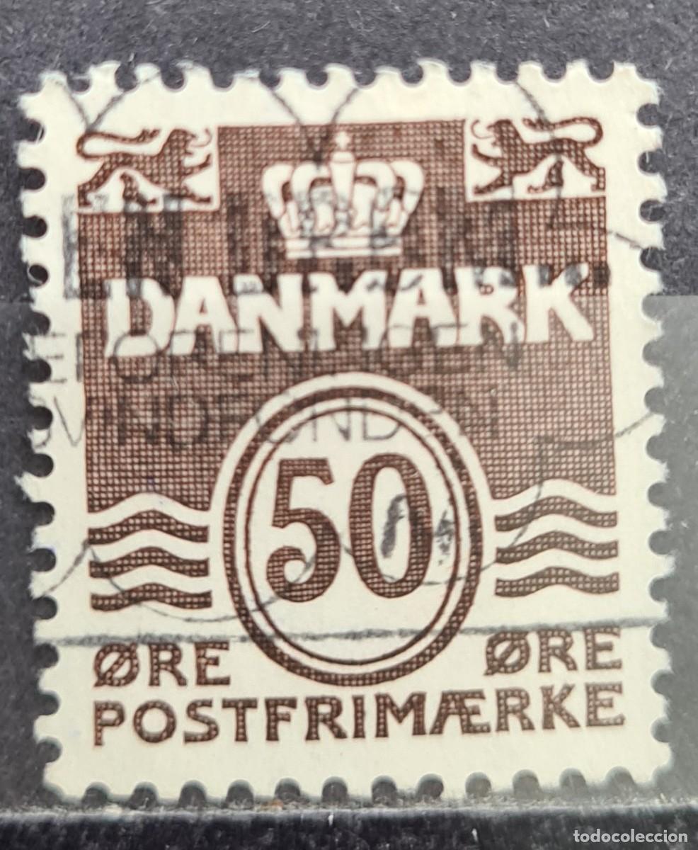 Sellos: Sello usado de Dinamarca 1974