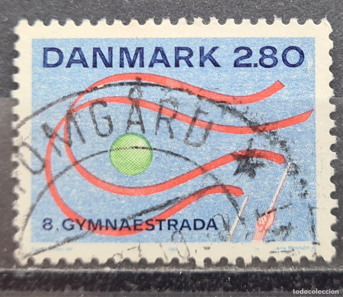 Sellos: Sello usado de Dinamarca 1987: VIII Reencuentro de Gimn&aacute;stica &rdquo;Gymnaestrada&rdquo;, en Herning
