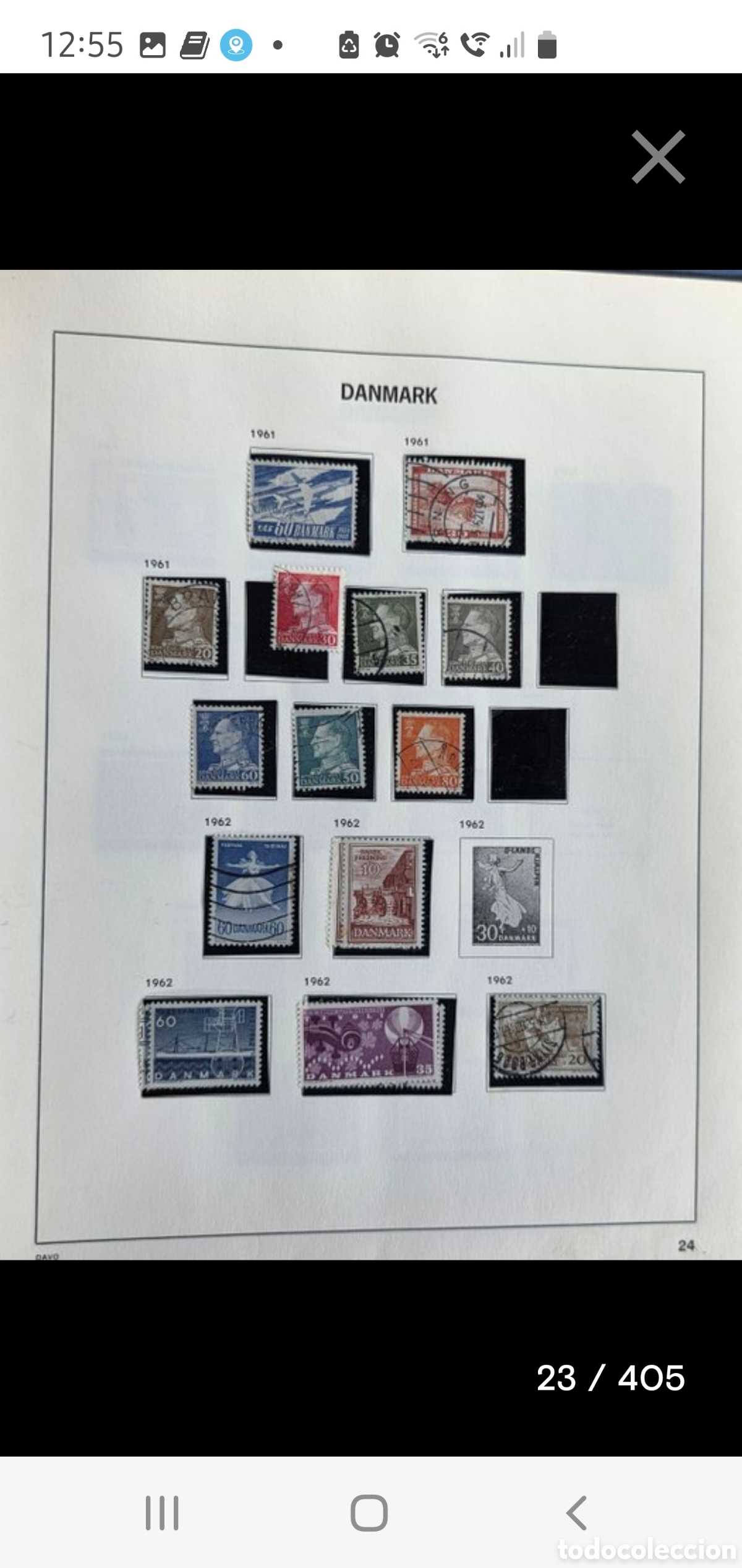 Timbres: Album sellos Dinamarca y Groenlandia con filoestuche de 1870 a 1963 montado en hojas
