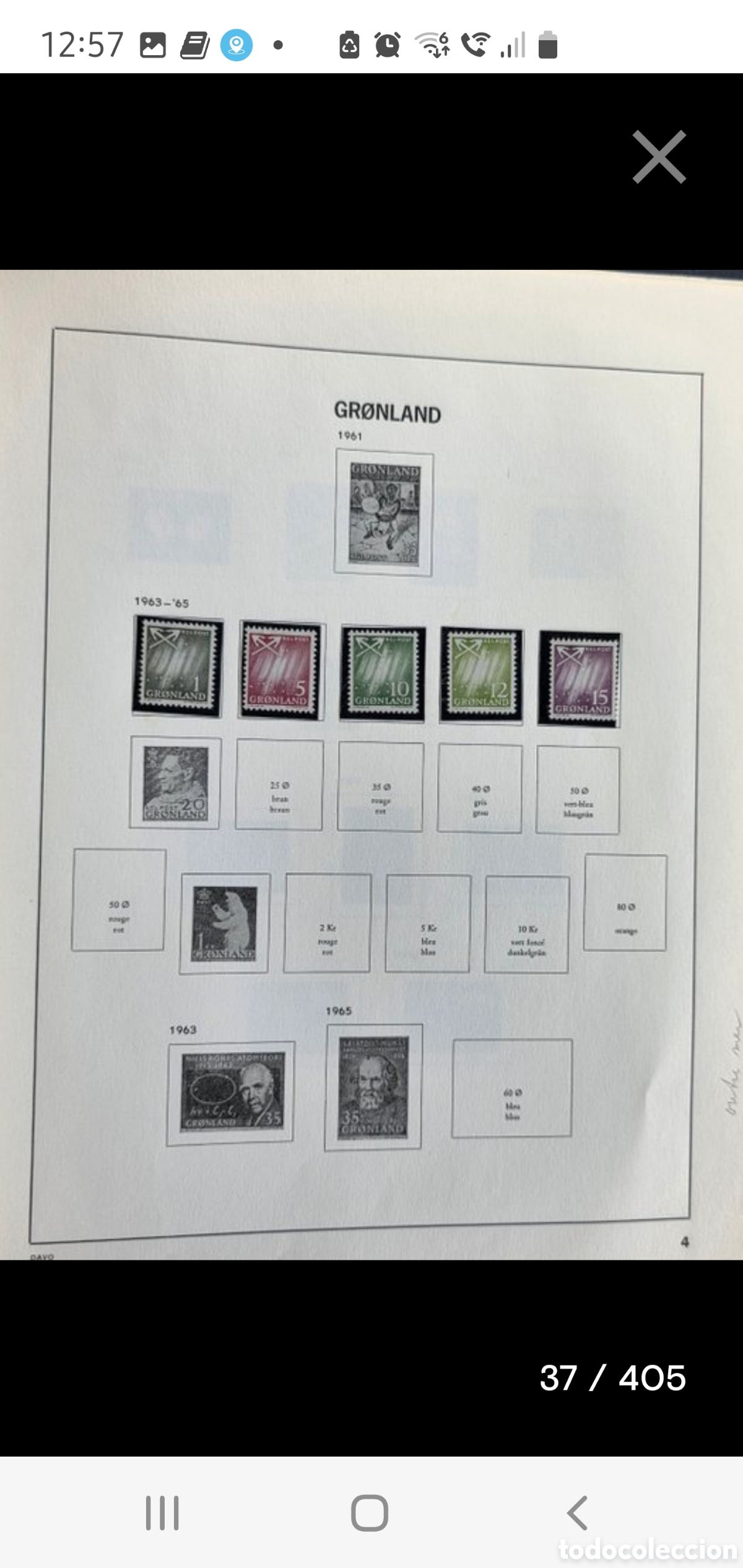 Sellos: Album sellos Dinamarca con filoestuche