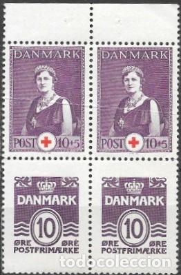 Sellos: DINAMARCA-SELLOS A&Ntilde;OS 1939-CRUZ ROJA REINA ALEXANDRINA-NUEVOS-DENTADO 12&frac34;
