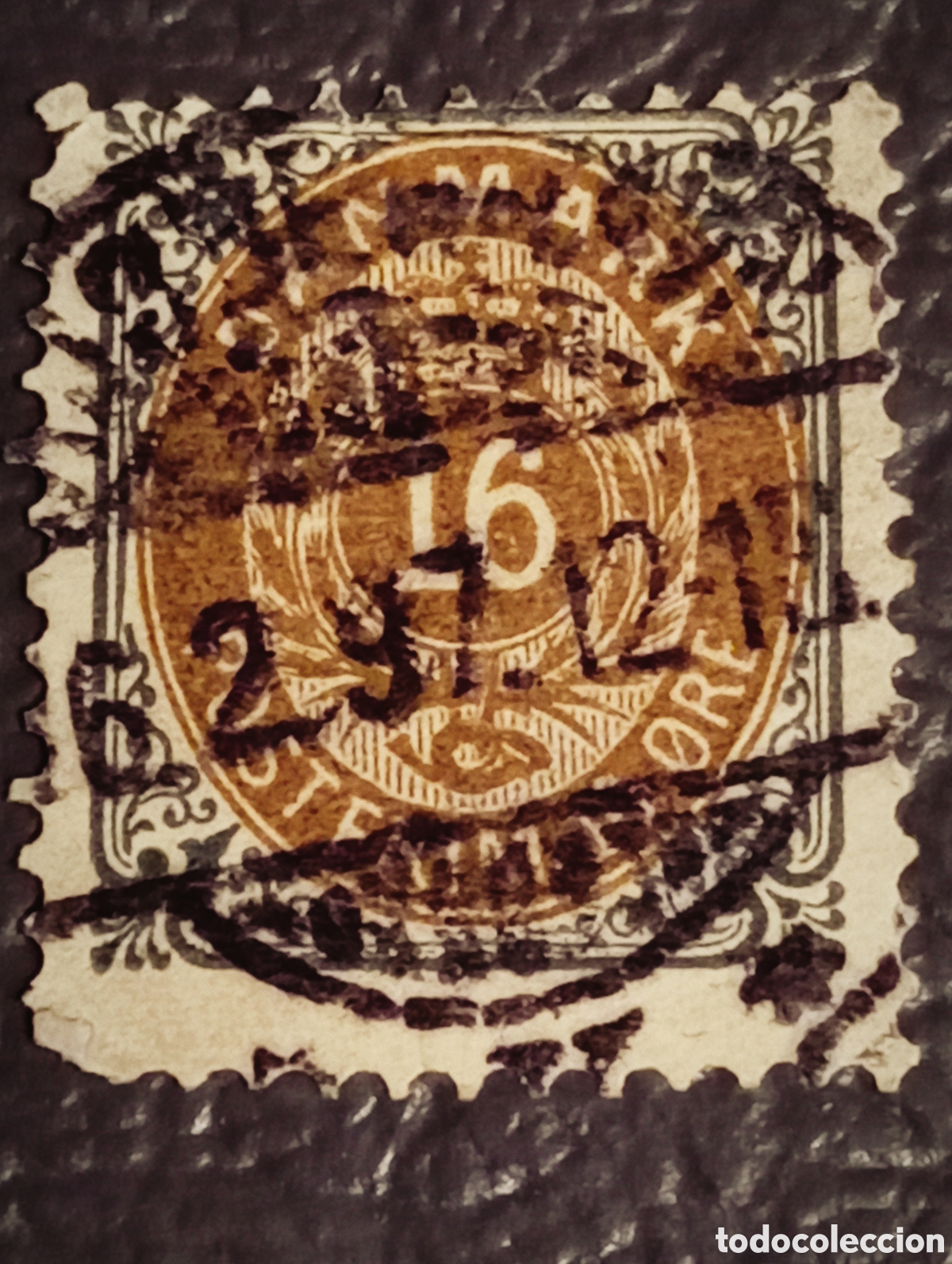 Sellos: Sello Dinamarca 1875 - 16 &Oslash;re Usado - Cat. Scott #29 / Michel #26