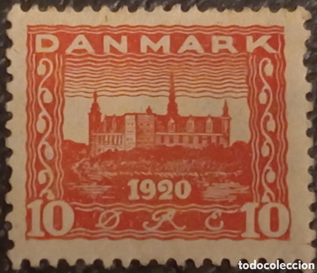 Sellos: Dinamarca 1920 - Sello Reunificaci&oacute;n de Schleswig 10 &oslash;re - Michel #110 MH
