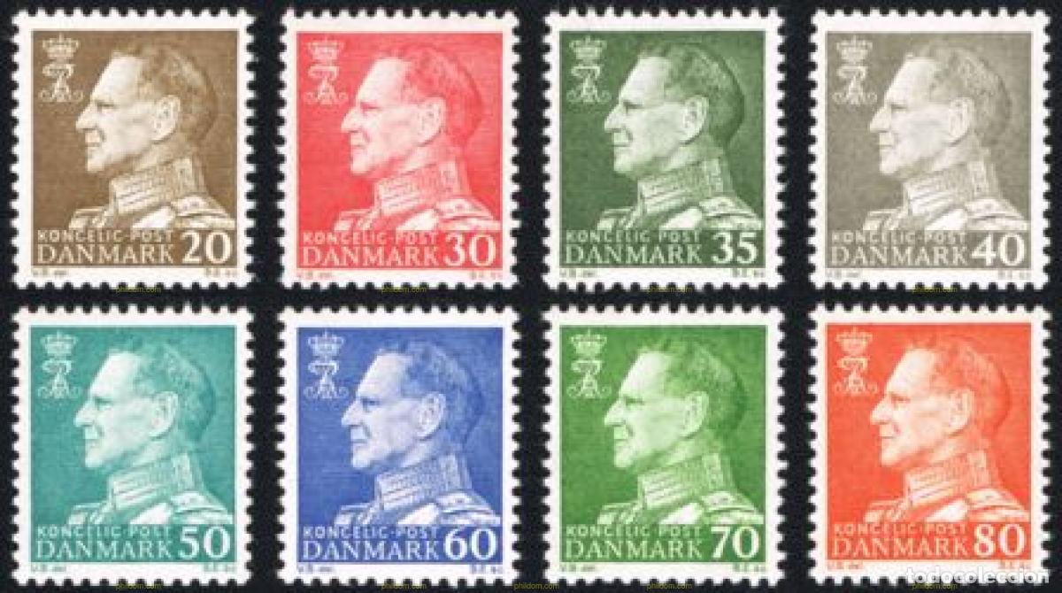 Sellos: 571680 MNH DINAMARCA 1961 REY FREDERIK IX
