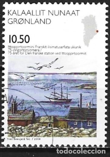 Sellos: Groenlandia 2008 - Mi 517 - YT 496 - Estaci&oacute;n &aacute;rtica de Scoresbysund