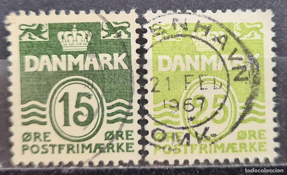 Sellos: Serie de sellos usados de Dinamarca 1963-65: tipos de 1933-62