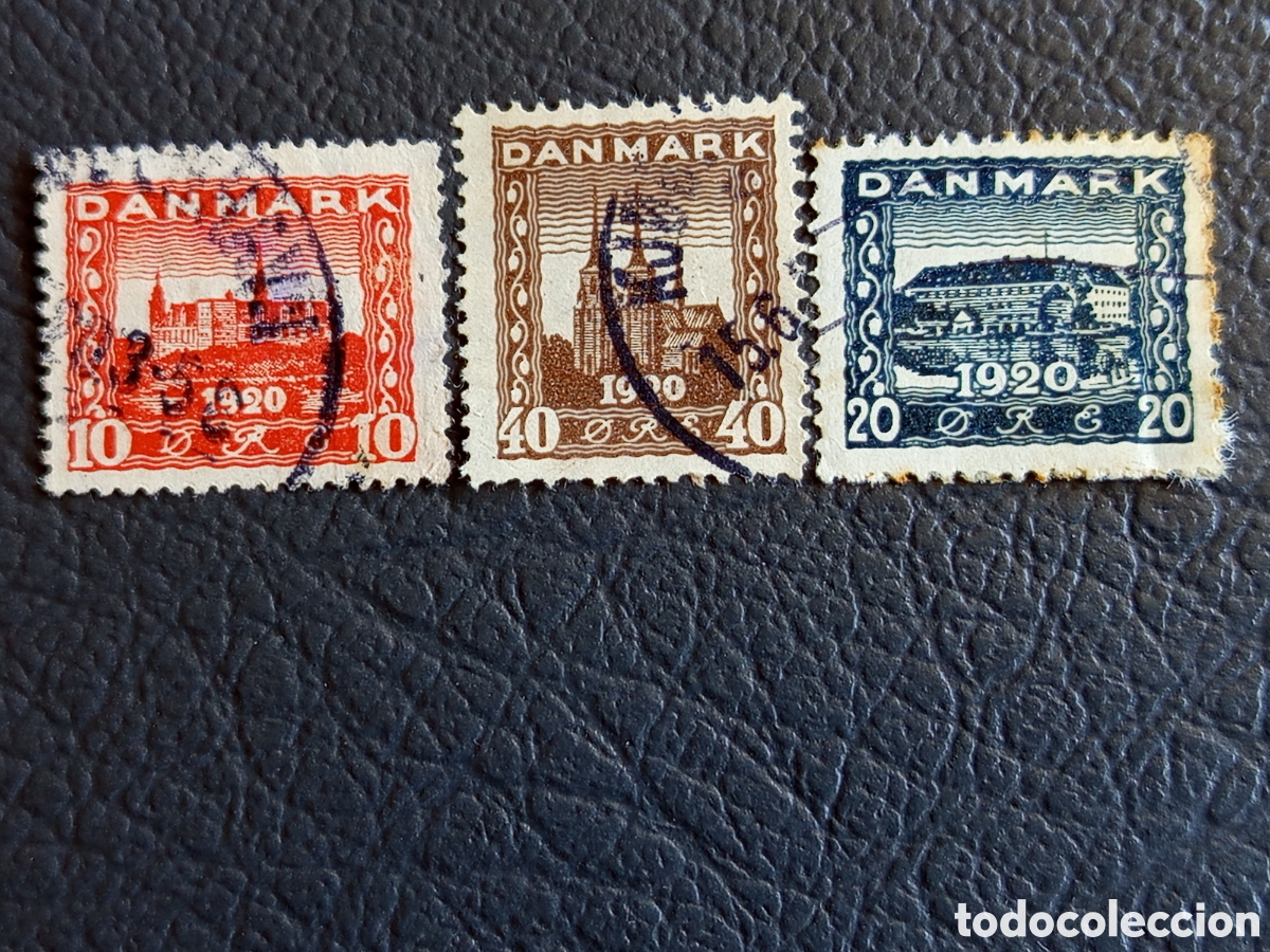 Sellos: Sellos Dinamarca 1920 - Reunificaci&oacute;n Schleswig del Norte Usados - Scott #156, #157, #158