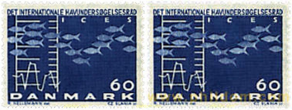 Sellos: 305683 MNH DINAMARCA 1964 CONFERENCIA DEL CONSEJO INTERNACIONAL PARA LA EXPLOTACION DE LOS MARES