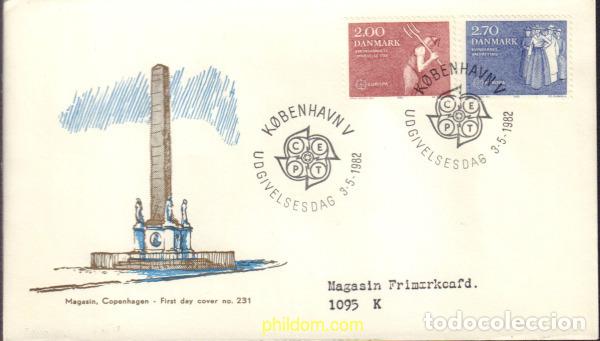 Sellos: 595736 MNH DINAMARCA 1982 EUROPA CEPT. HISTORIA