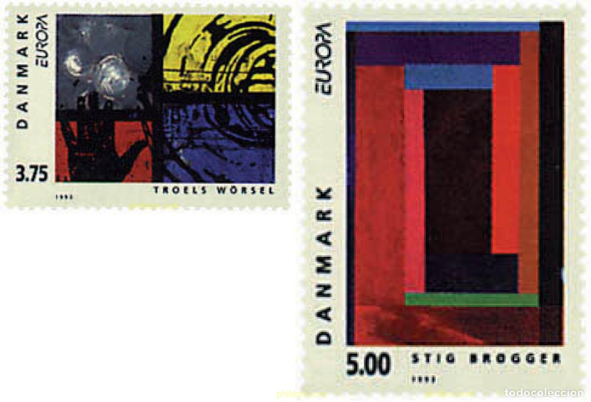 Sellos: 96412 MNH DINAMARCA 1993 EUROPA CEPT. ARTE CONTEMPORANEO