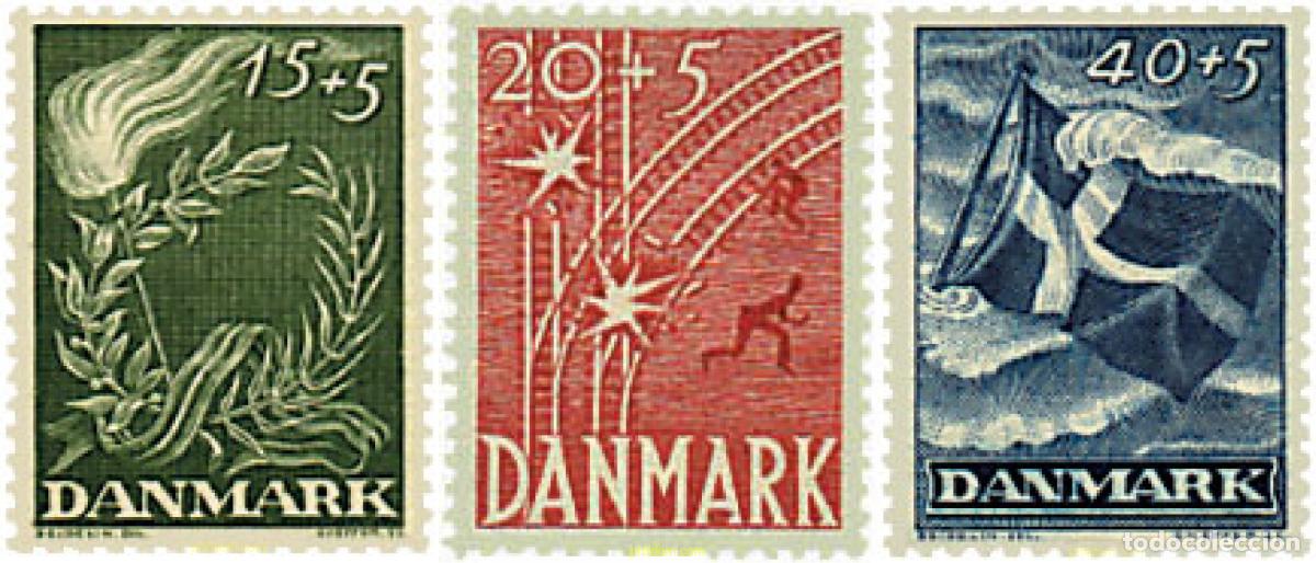 Sellos: 95933 MNH DINAMARCA 1947 2 ANIVERSARIO DE LA LIBERACION