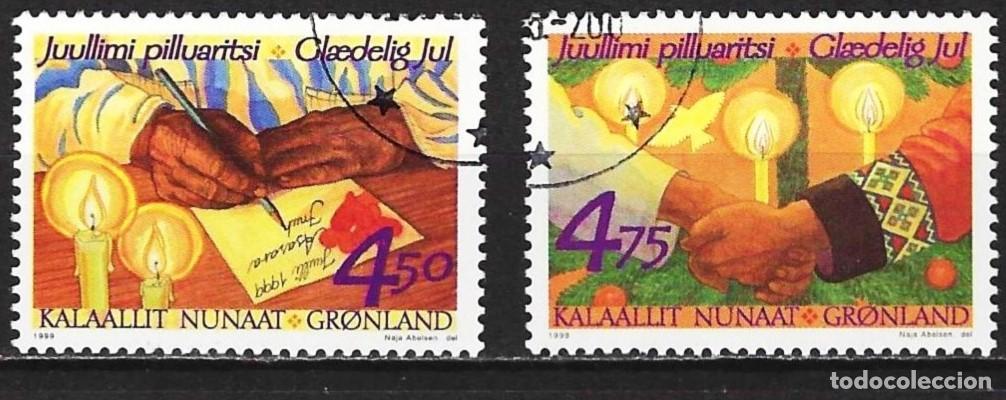 Sellos: Groenlandia 1999 - Mi 344 y 345 - YT 322 y 323 - Navidad