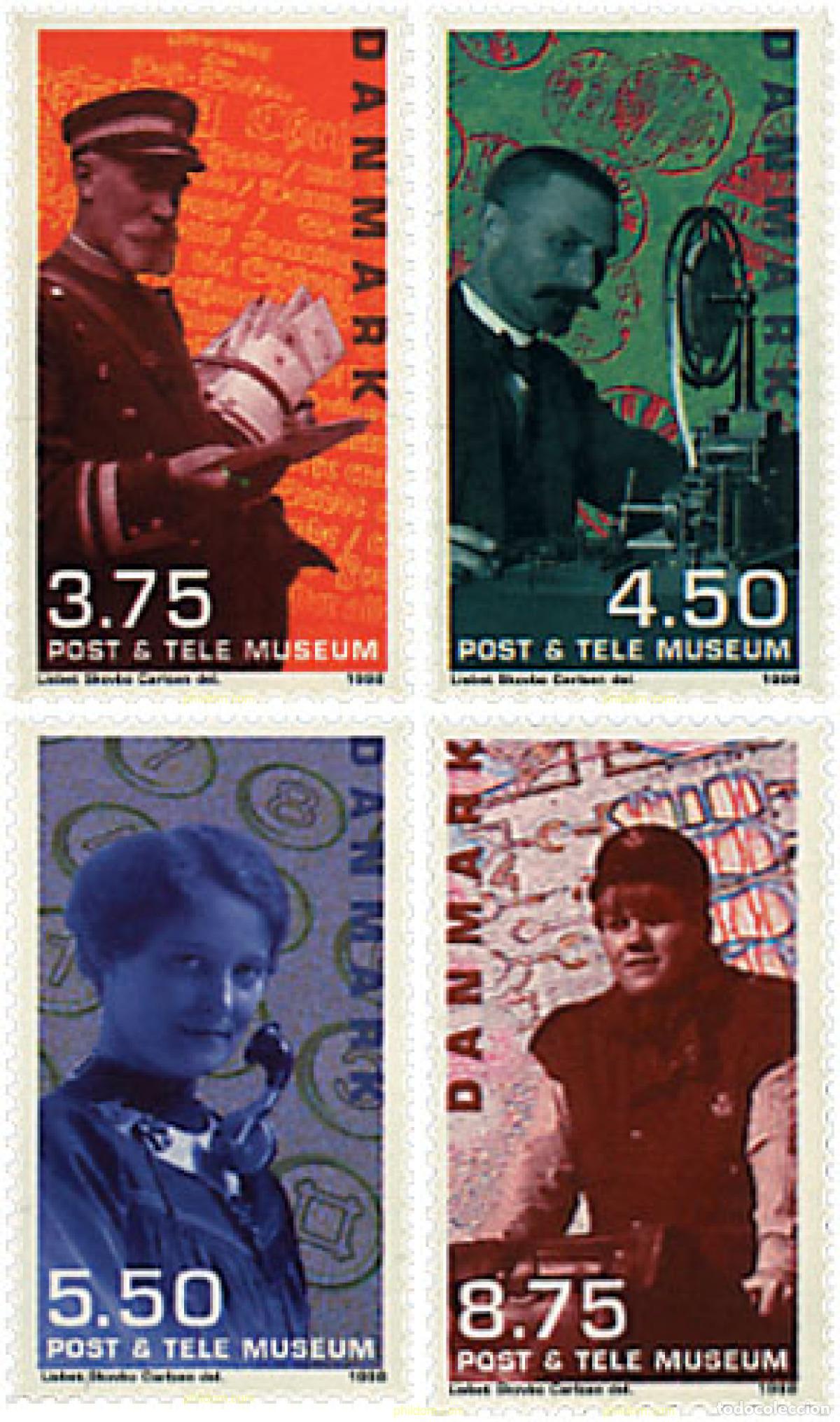 Sellos: 61998 MNH DINAMARCA 1998 INAUGURACION DEL MUSEO POSTAL Y DE TELECOMUNICACIONES