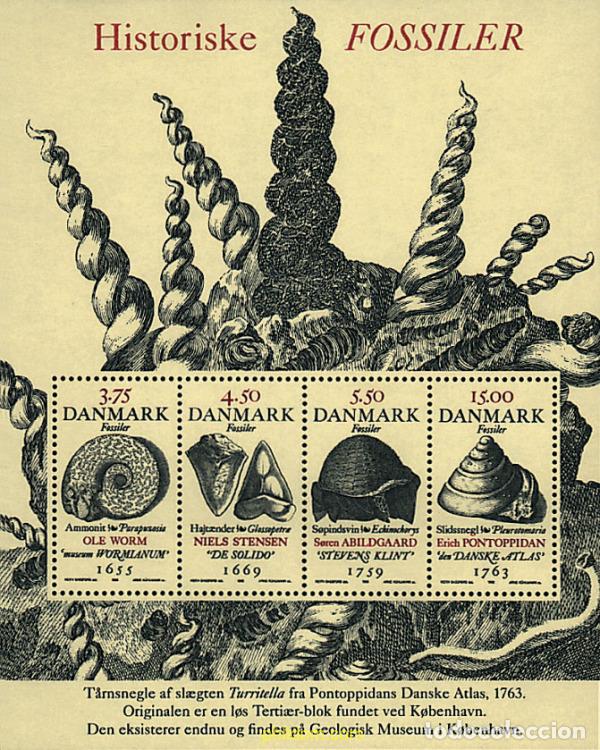 Sellos: 98058 MNH DINAMARCA 1998 FOSILES