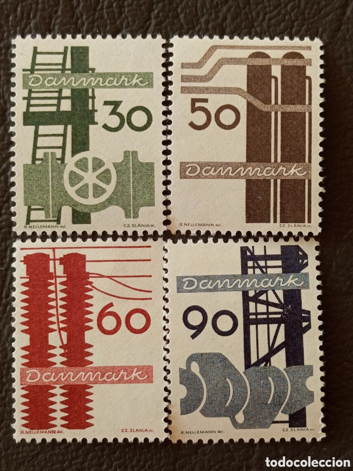 Sellos: Dinamarca 1968 Industria Bloque 4 Slania Scott 449-52 Mi 465-68 MH