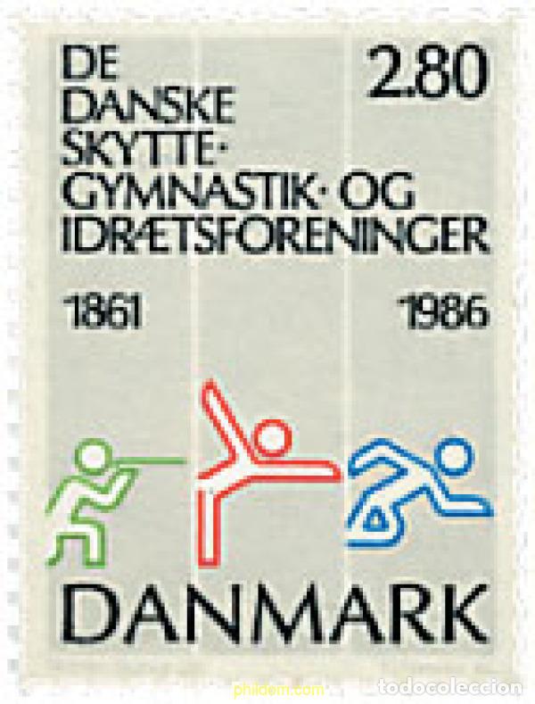 Sellos: 96225 MNH DINAMARCA 1986 125 ANIVERSARIO DEL CLUB DEPORTIVO DANES