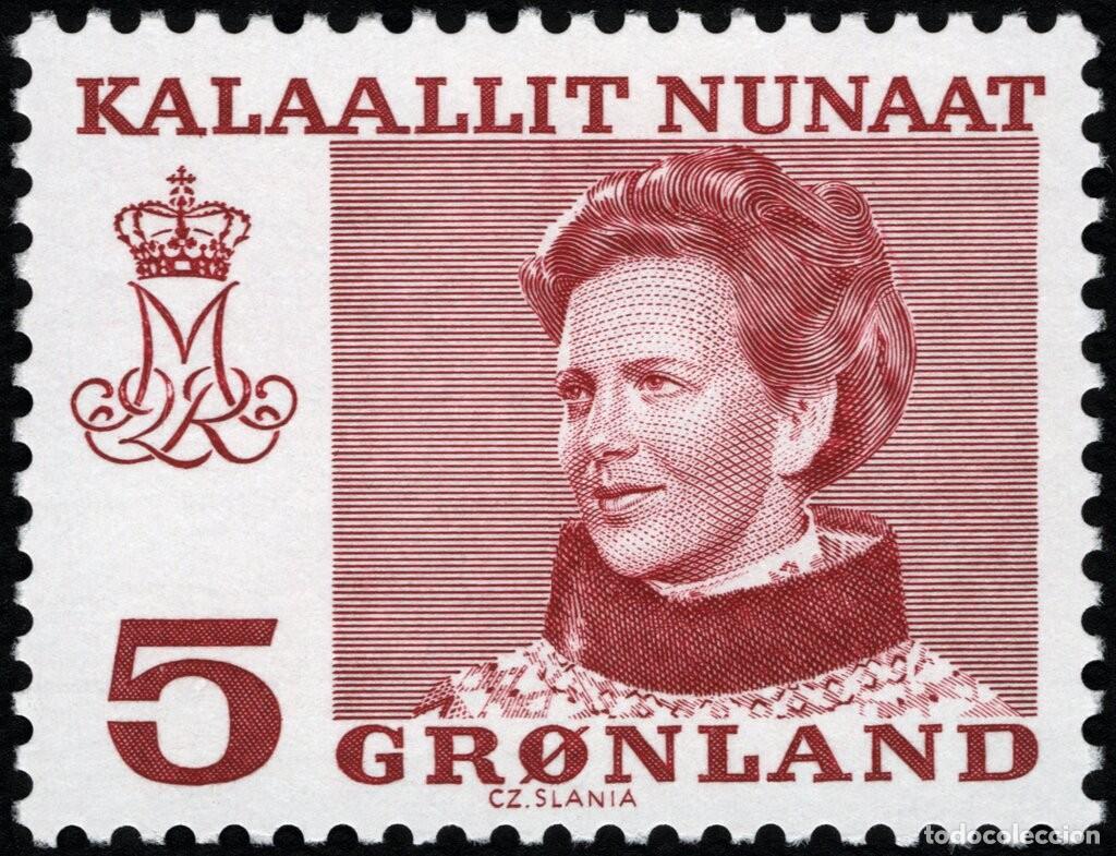 Sellos: Groenlandia 1978 Scott 86 Sello ** Reina Margrethe II Michel 106 Yvert 94 Kalaallit Nunaat Gronland