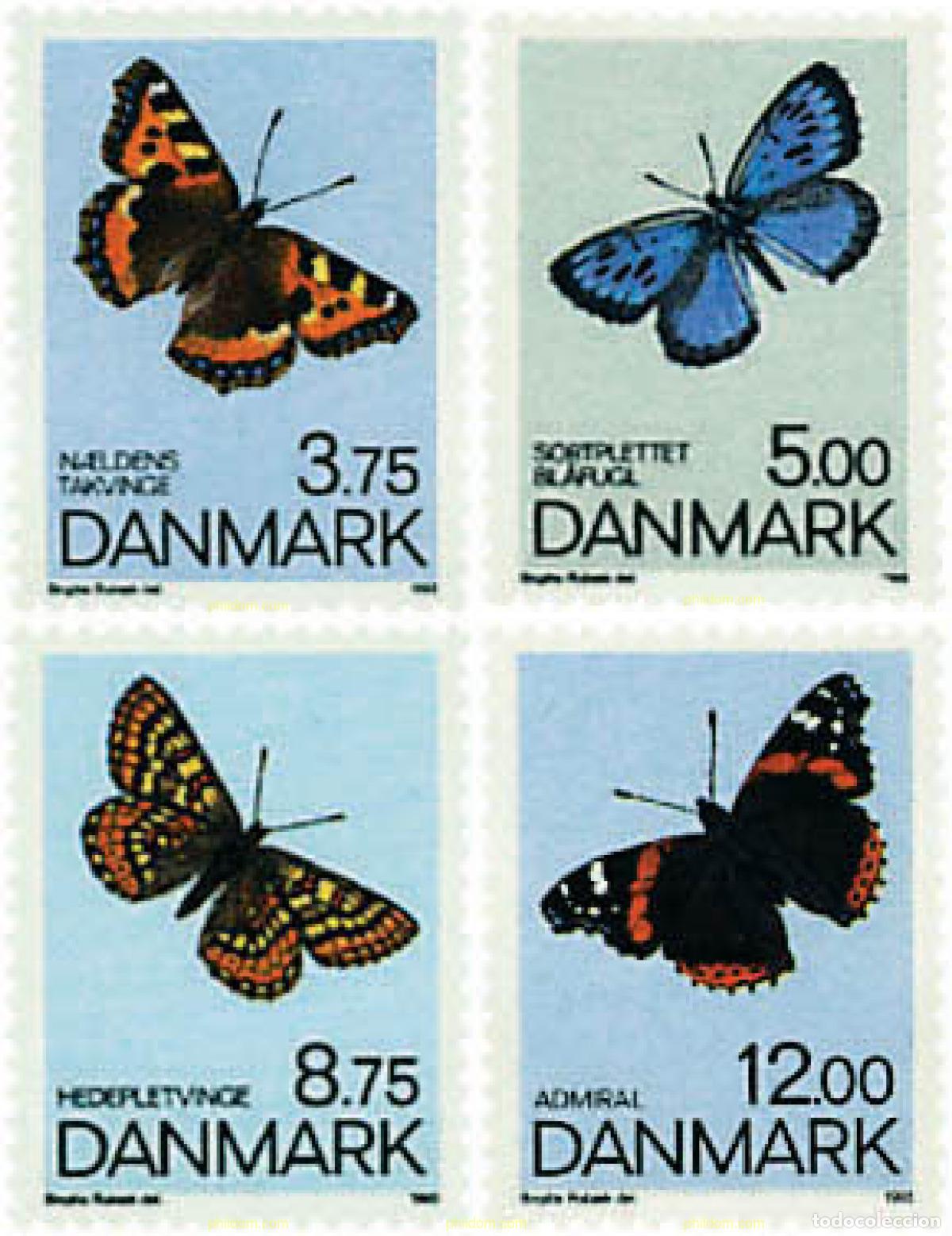 Sellos: 96410 MNH DINAMARCA 1993 MARIPOSAS