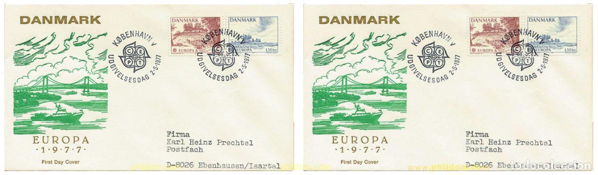 Sellos: 23779 MNH DINAMARCA 1977 EUROPA CEPT. PAISAJES