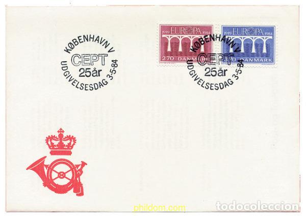 Sellos: 24008 MNH DINAMARCA 1984 EUROPA CEPT. 25 ANIVERSARIO DE LA CEPT