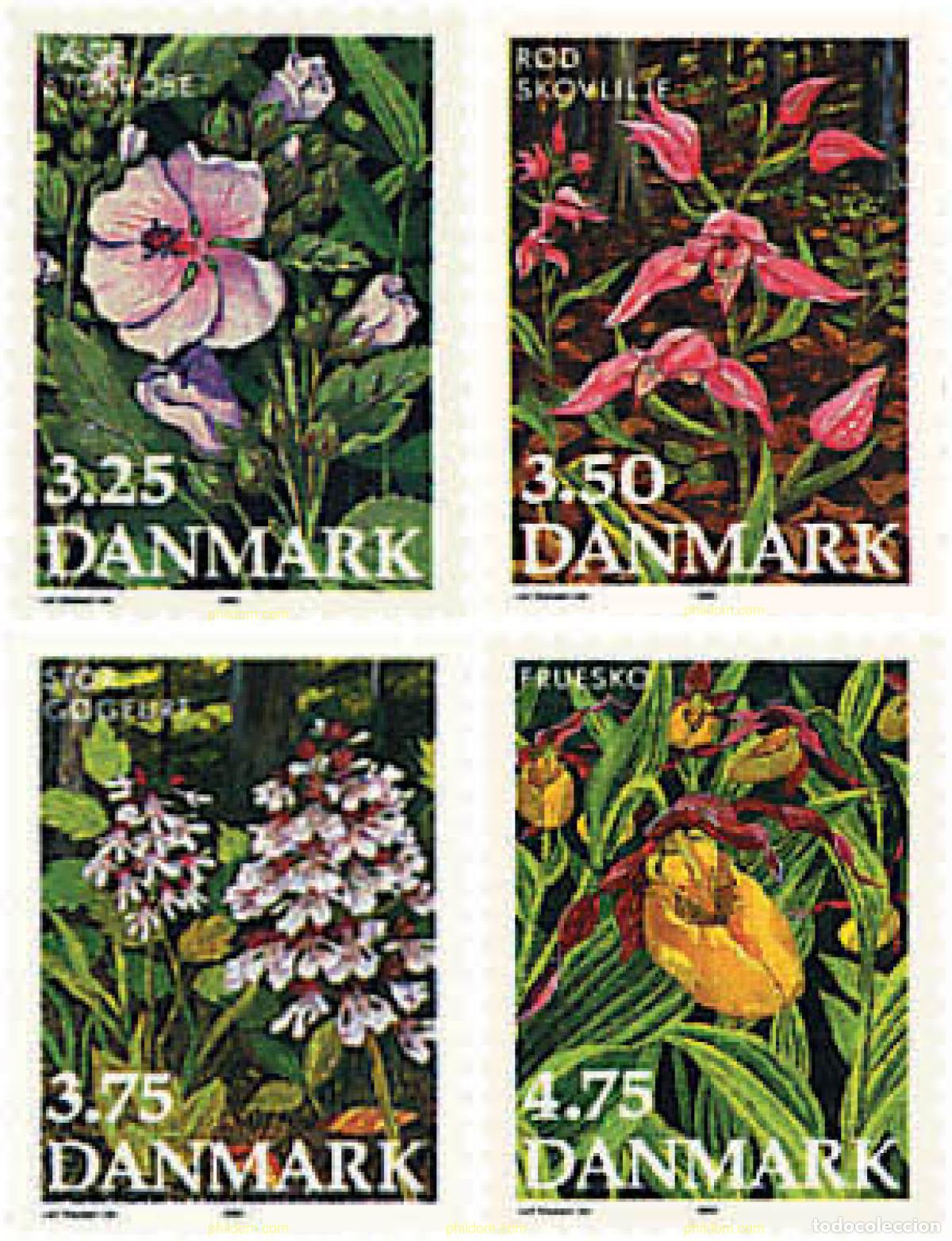 Sellos: 96321 MNH DINAMARCA 1990 FLORA EN PELIGRO DE EXTINCION