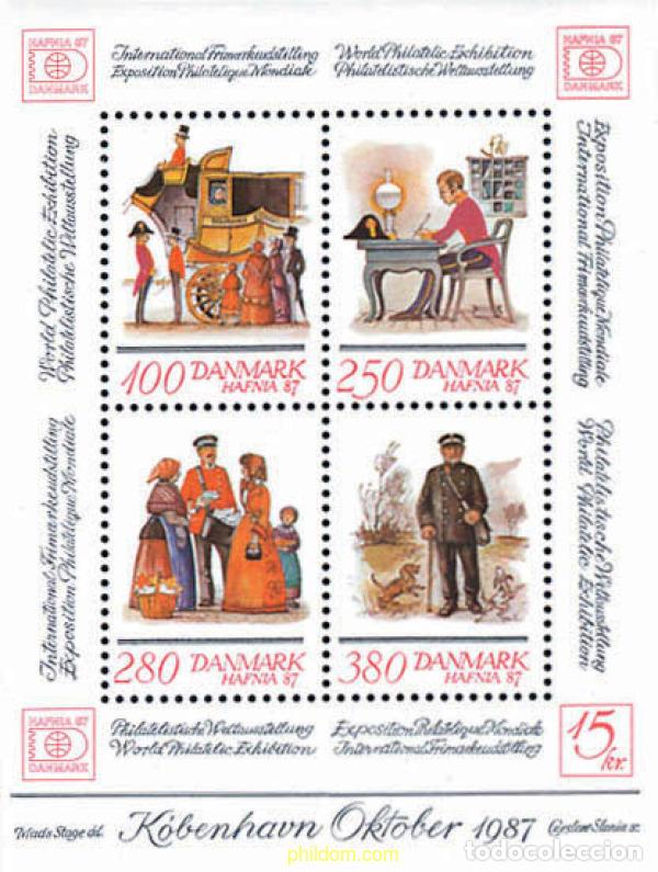 Sellos: 96227 MNH DINAMARCA 1986 HAFNIA 87. EXPOSICION FILATELICA INTERNACIONAL