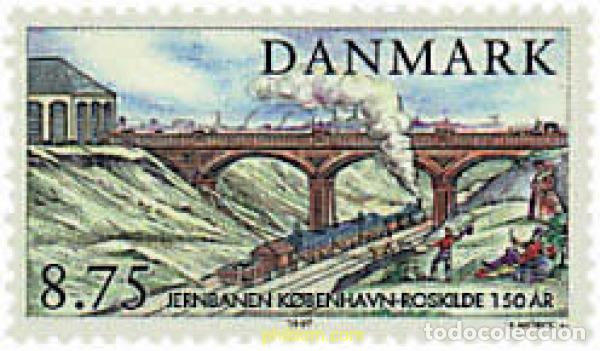 Briefmarken: 652153 MNH DINAMARCA 1997 150 ANIVERSARIO DE LA COMUNICACION FERROVIARIA COPENHAGUE-ROSKILDE