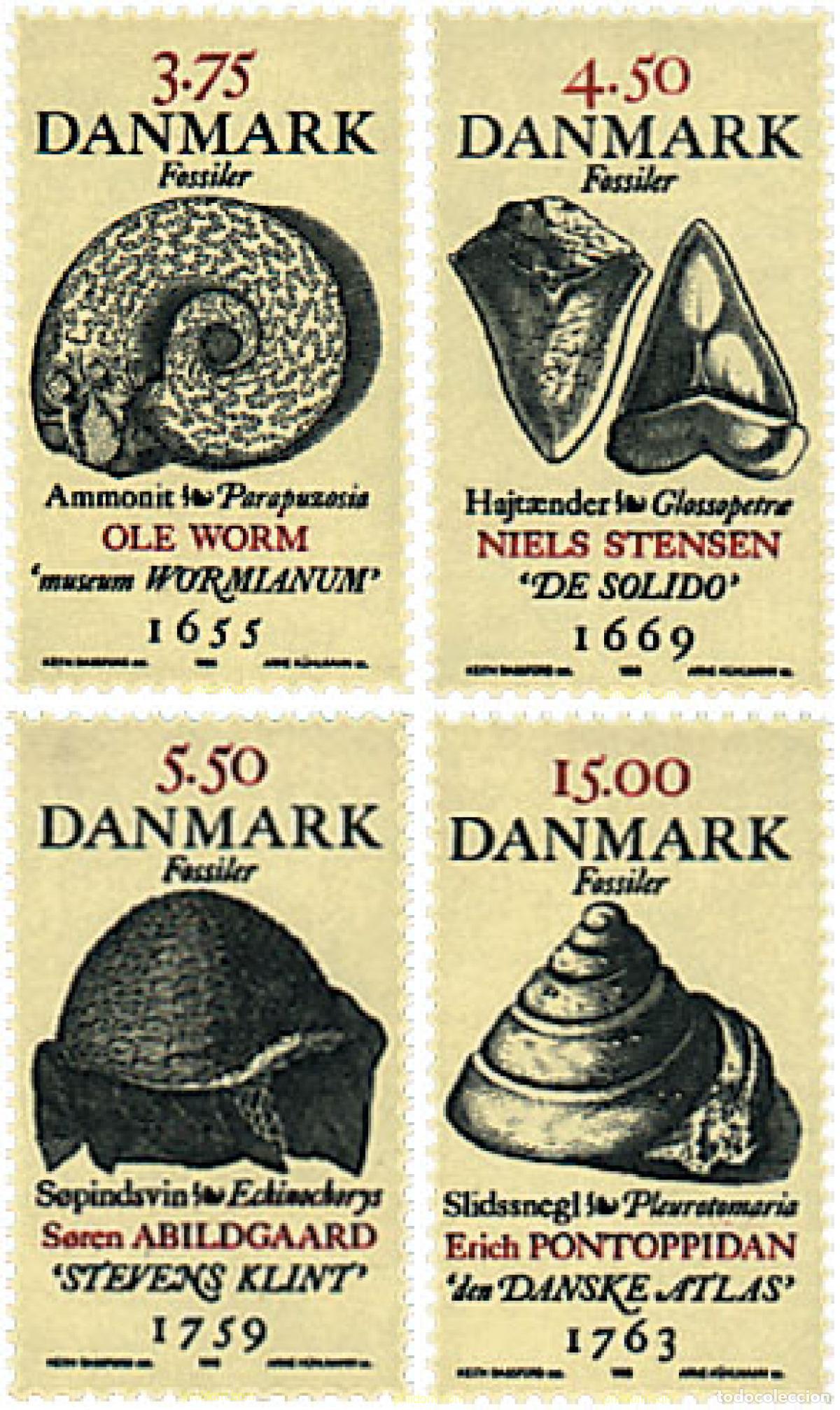 Sellos: 98057 MNH DINAMARCA 1998 FOSILES