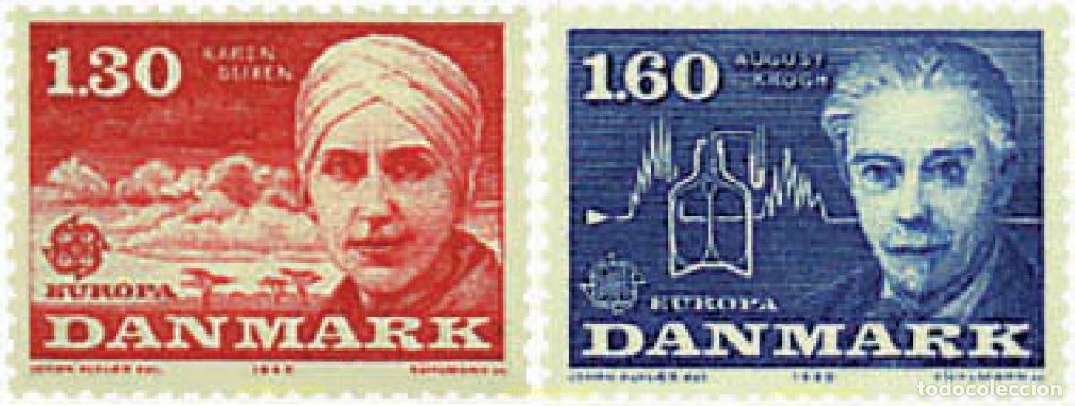 Sellos: 96096 MNH DINAMARCA 1980 EUROPA CEPT. GENTE FAMOSA