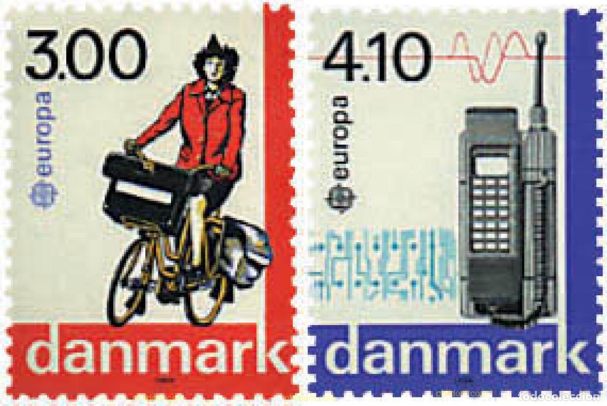 Sellos: 96255 MNH DINAMARCA 1988 EUROPA CEPT. TRANSPORTE Y MEDIOS DE COMUNICACION