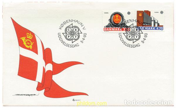 Sellos: 24219 MNH DINAMARCA 1990 EUROPA CEPT. OFICINAS POSTALES