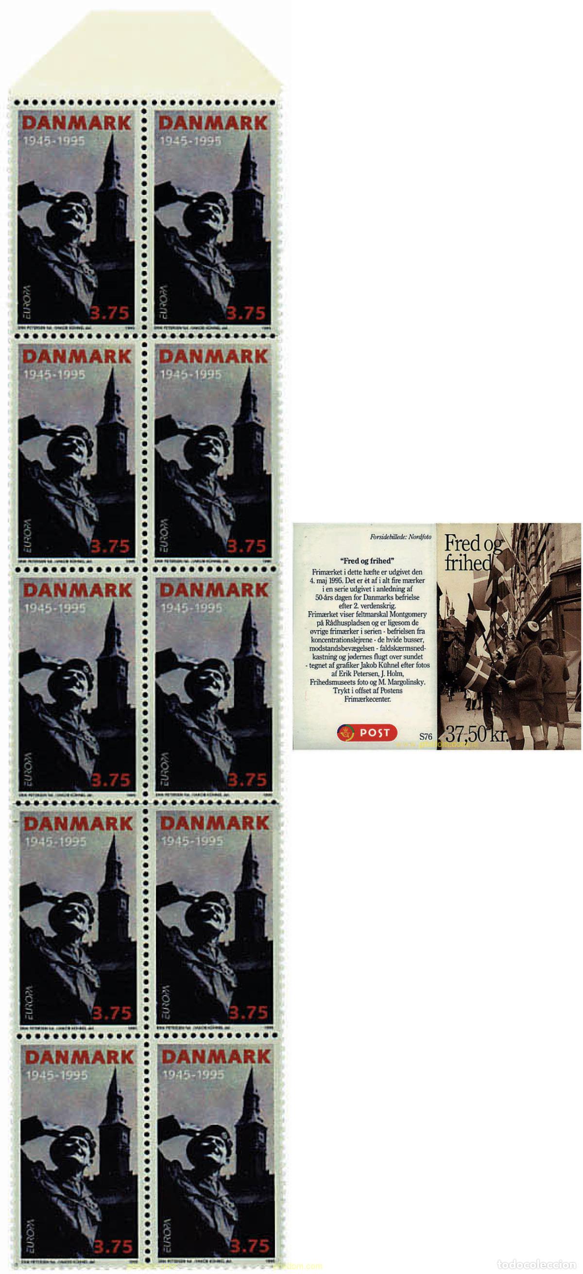 Sellos: 1400 MNH DINAMARCA 1995 EUROPA CEPT. PAZ Y LIBERTAD
