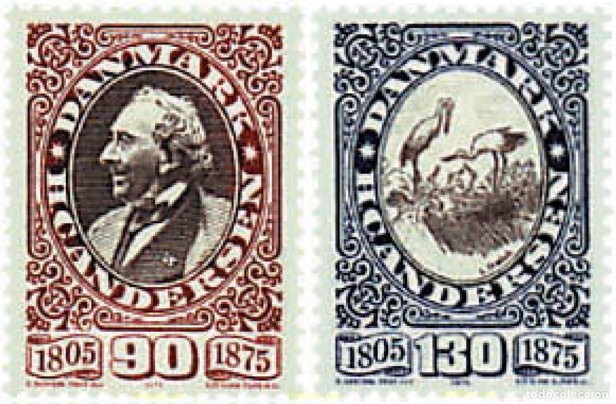 Sellos: 354336 MNH DINAMARCA 1975 CENTENARIO DE LA MUERTE DE H.C. ANDERSEN